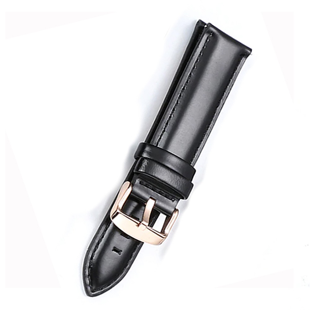 Pulseira de Couro Liso Preto pra Relógio Breitling Com encaixe de 18mm