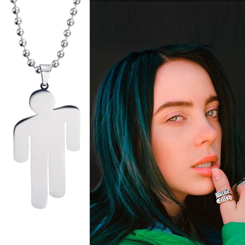 Billie Eilish Colar De Corrente De Aço Inoxidável Com Pingente Redondo ...