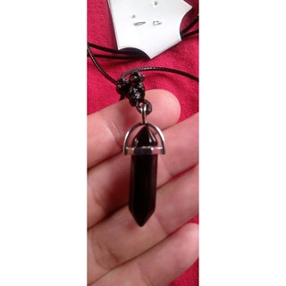 Colar regulável colar biterminado colar pedra colar obsidiana negra