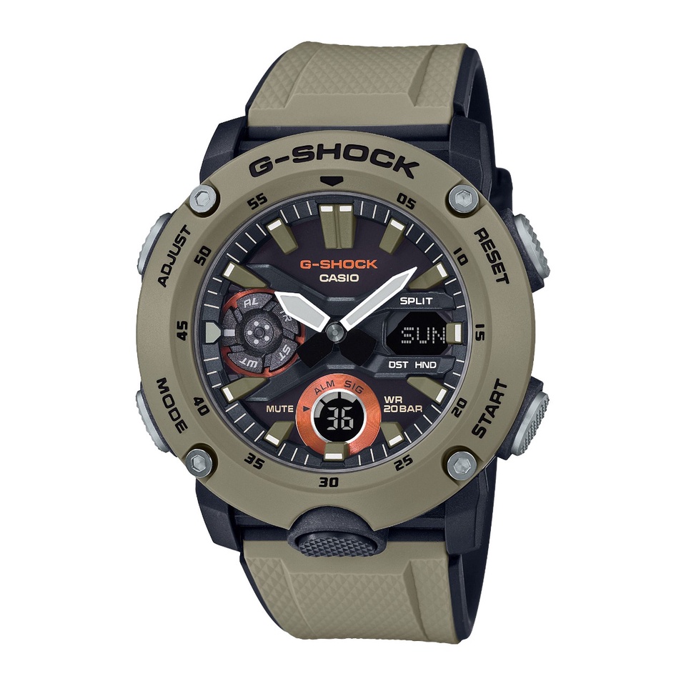 Homens Relógios Modelos Casio G-shock GA2000 Preto-azul Digital ...