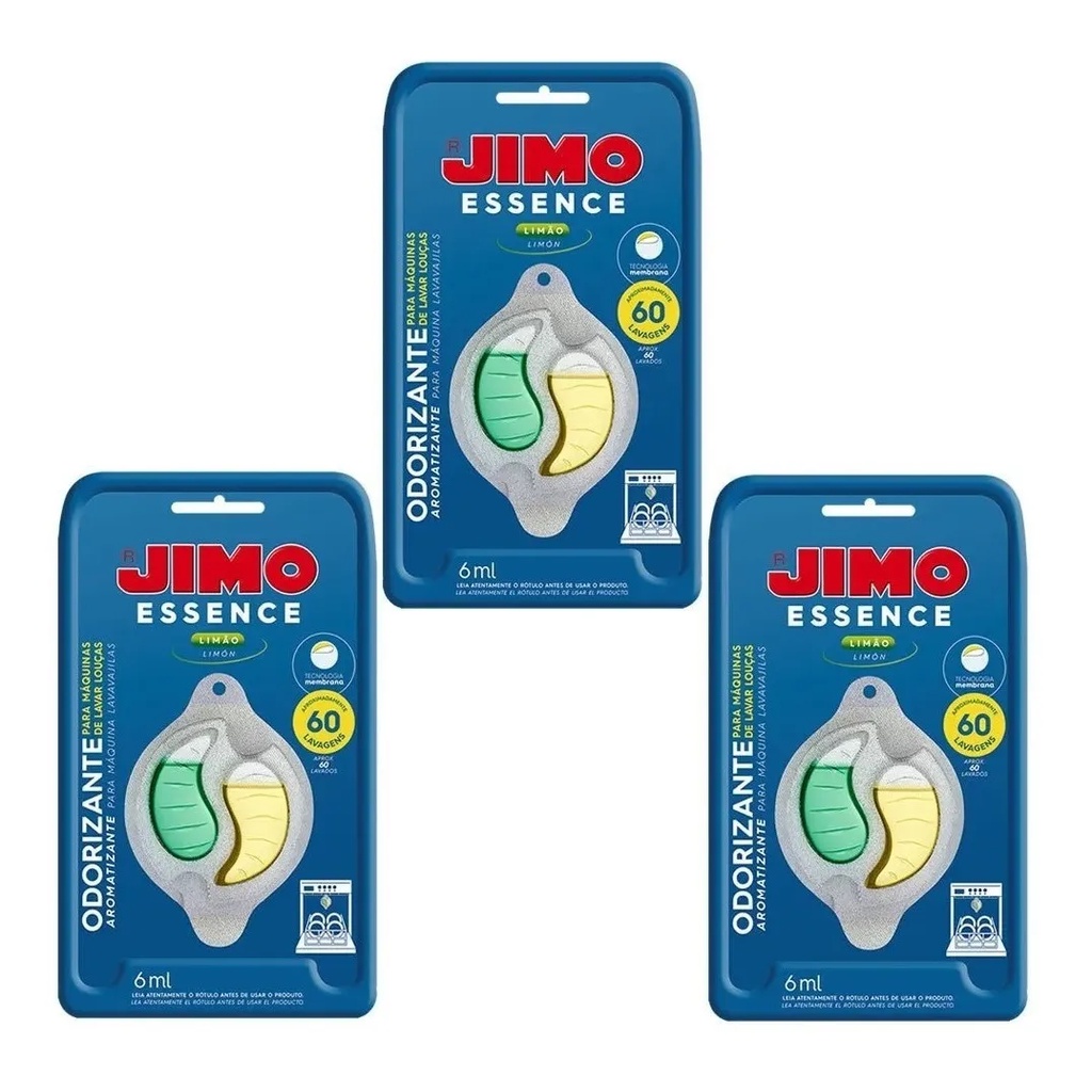 Kit 3 Odorizante Maquina Lavar de Louça Essence Jimo