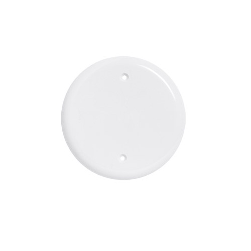 Placa Lisa Cega Fechada 4x4 Branca Redonda Pluzie Ideale