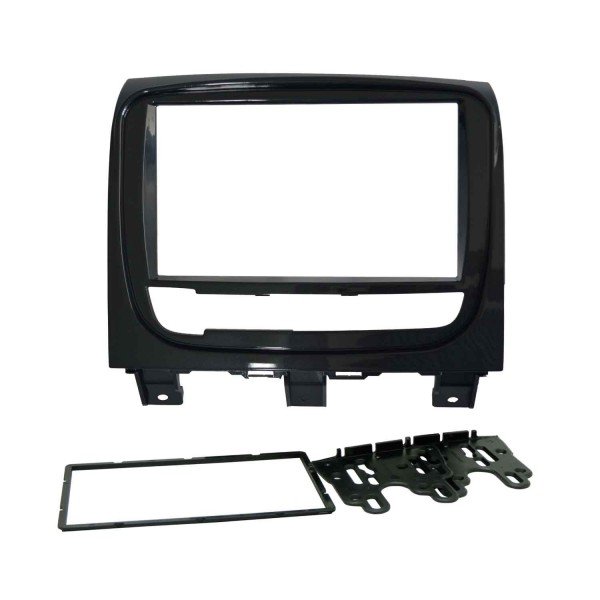 Moldura 2din Fiat Palio Weekend Siena Strada 2013 A 2019 - Grafite Escuro Brilhante em Oferta na Shopee