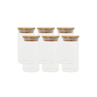 Kit potes de vidro herméticos 300ml 6 pçs - Oikos