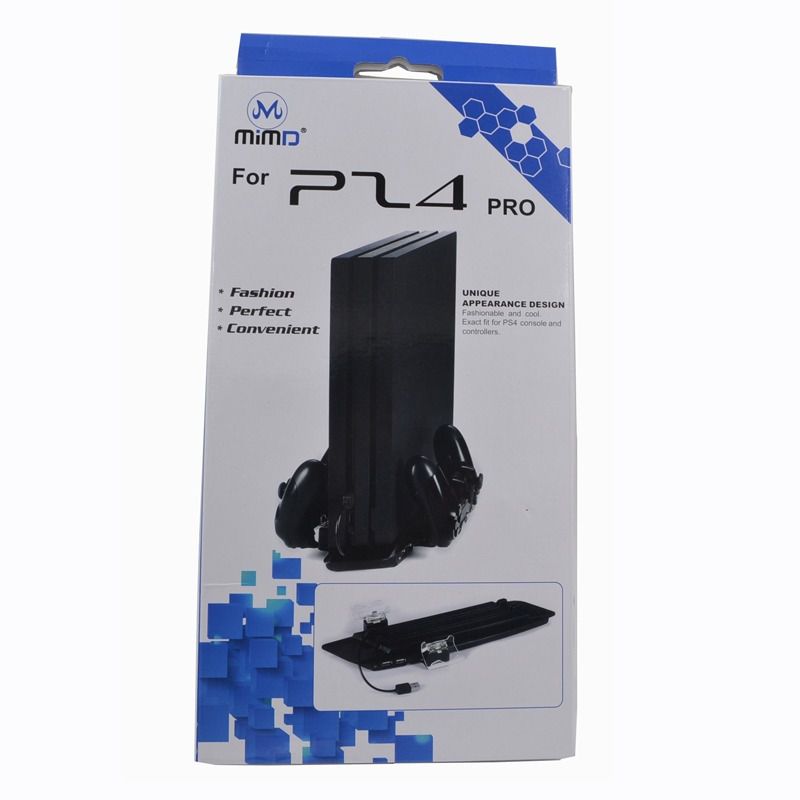 Base Carregador Suporte  Playstation 4 Pro Cooler Hub 2 Usb