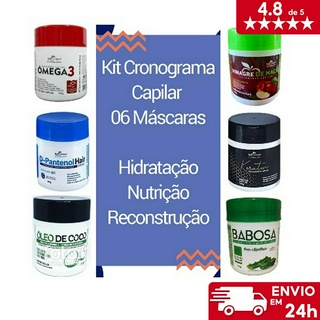Kit Cronograma Capilar Bell Corpus Hidratação, Nutrição e Reconstrução (06 máscaras)