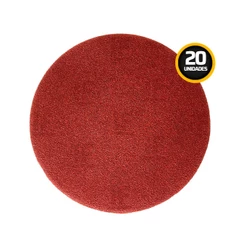 Disco de lixa velcro, pluma, hookit, rokit 125mm para ferro e madeira com 20 unidades