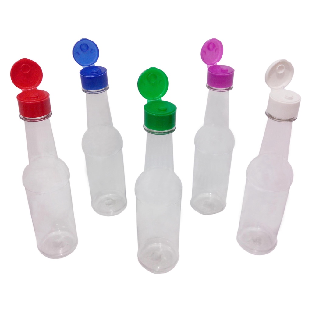 313 Frascos Plástico Cristal Pet 150ml Pimenta Tampa Fliptop