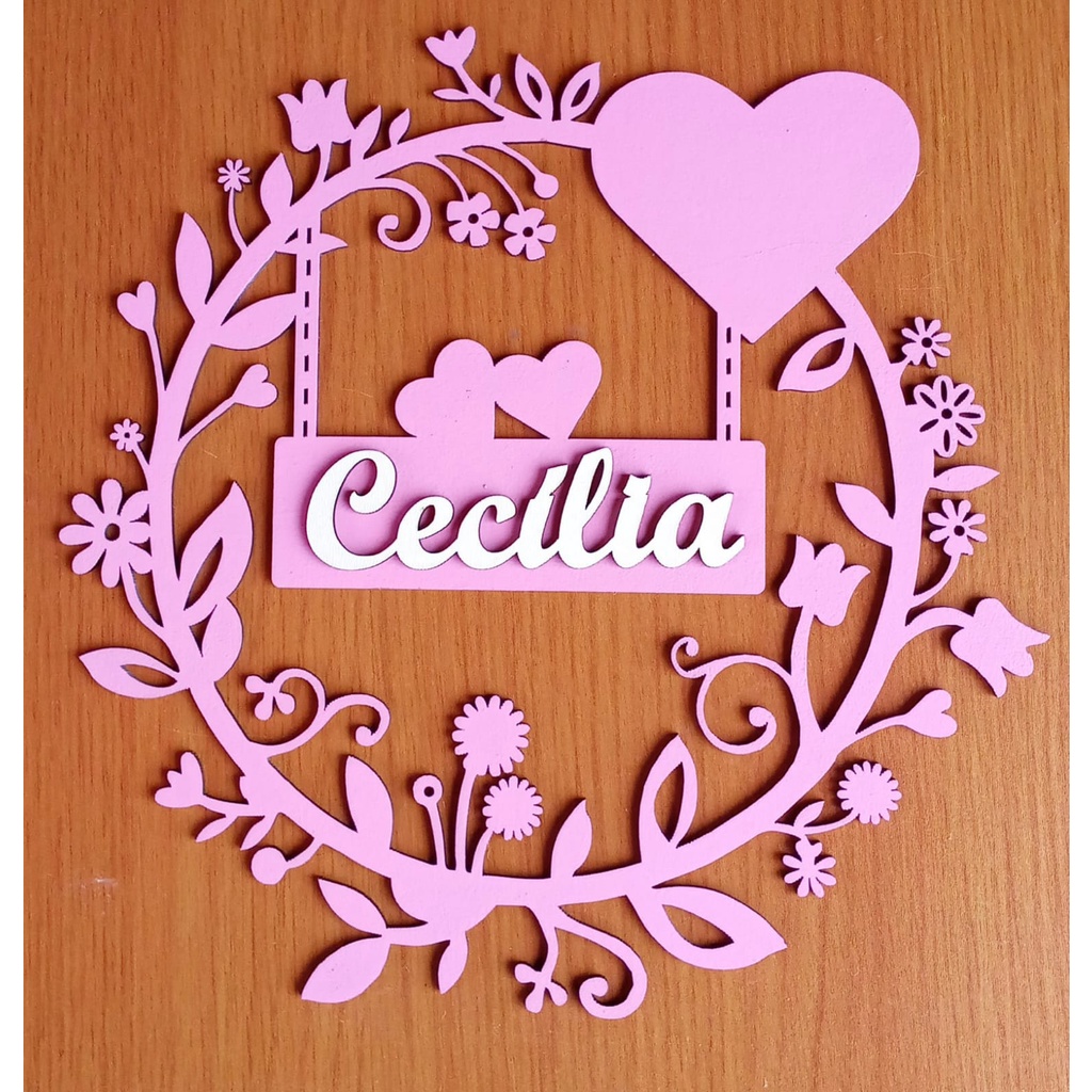 Enfeite prota maternidade coração personalizado