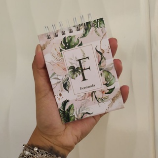 Mini Bloquinho - Alfabeto - Personalizado com o nome - Capa dura - Anotações