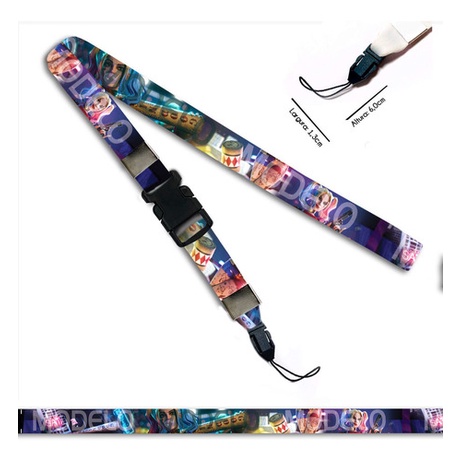 Cordão Arlequina Fortnite C0678p Com Cordinha E Engate