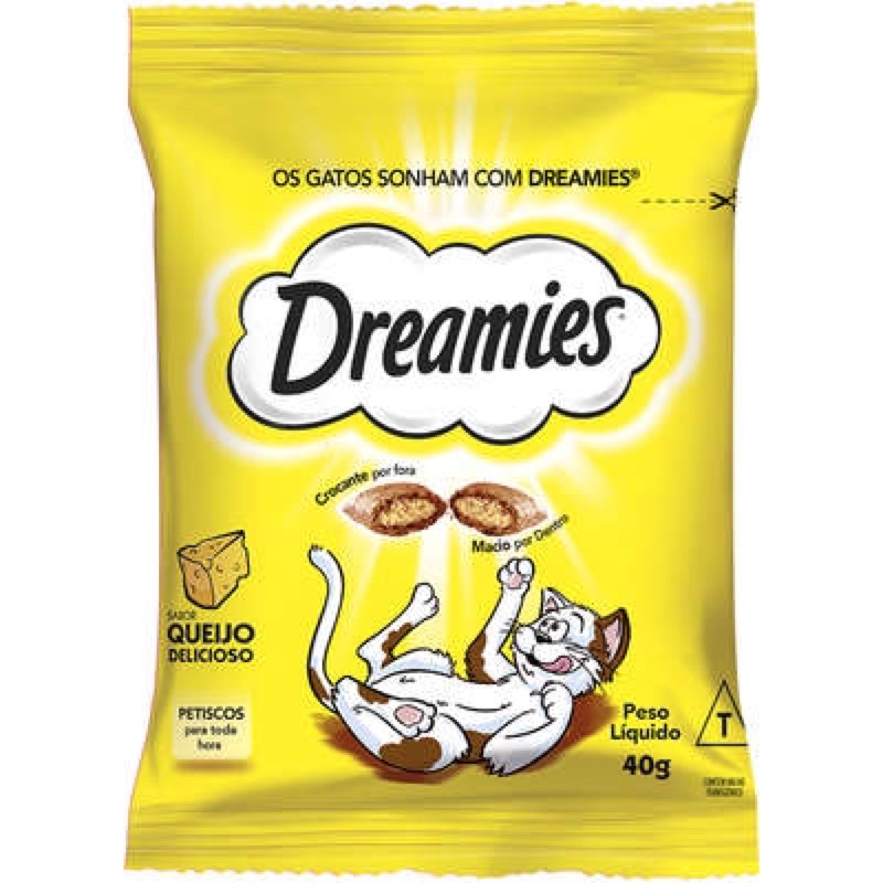 Petisco Dreamies Queijo Para Gatos Adultos 40gr