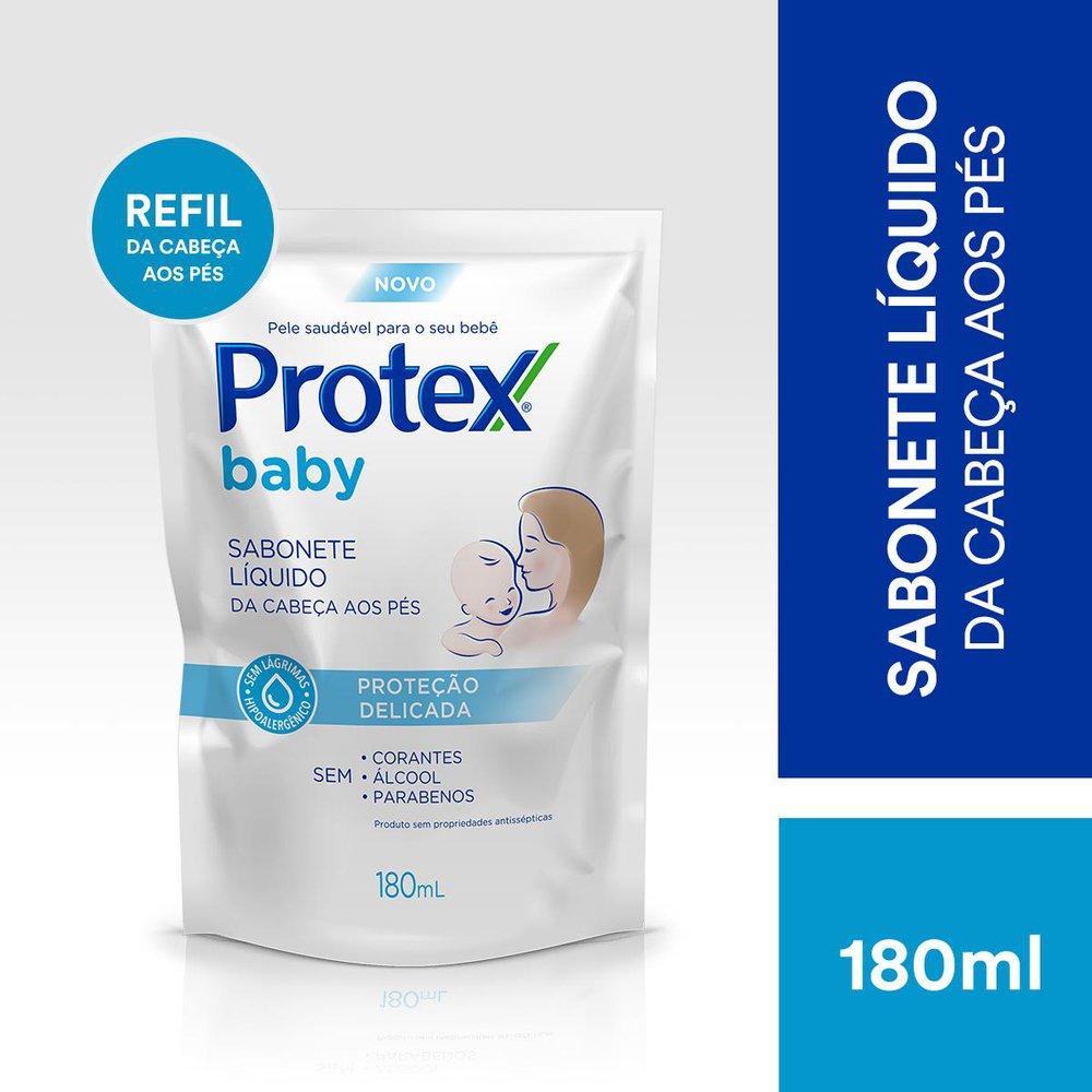 Detalhes do Kit 4 Refil Sabonete Líquido Infantil Protex Baby 180ml