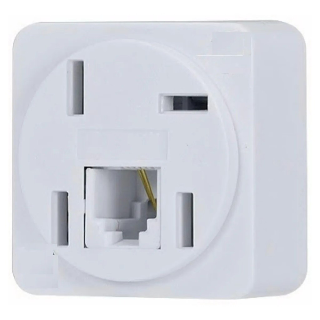Tomada Externa Telefone RJ11 Modular 2 Vias 1 Linha Branca Padrão Telebrás Jack RJ11 Fêmea