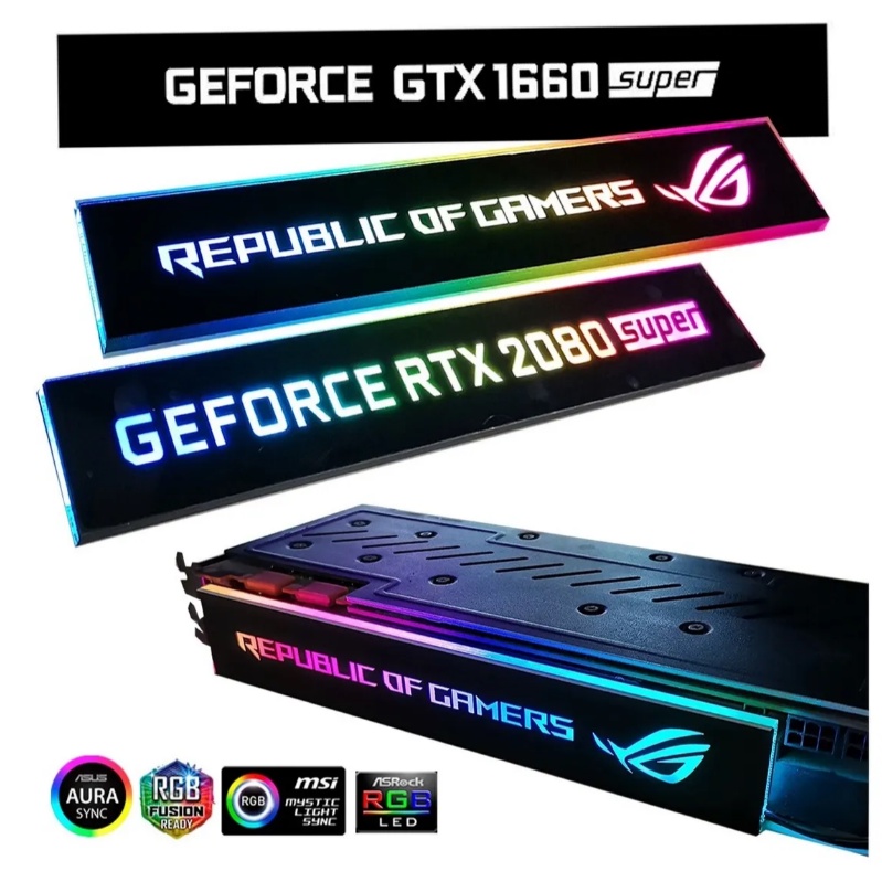 Faixa Lateral para Placa de Vídeo com LED Artes e medidas Personalizáveis PC Gamer