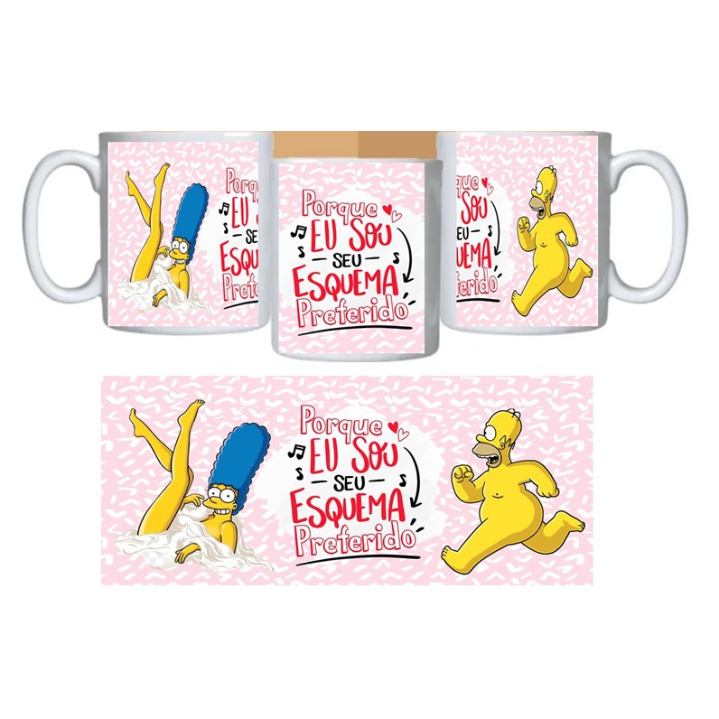 Caneca Personalizada 325 Ml " PORQUE EU SOU SEU ESQUEMA PREFERIDO MEME" Porcelana primeira linha