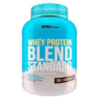 Whey Protein Blend Standard 2Kg - BRN Foods Suplemento em pó para ganho de massa muscular e academia