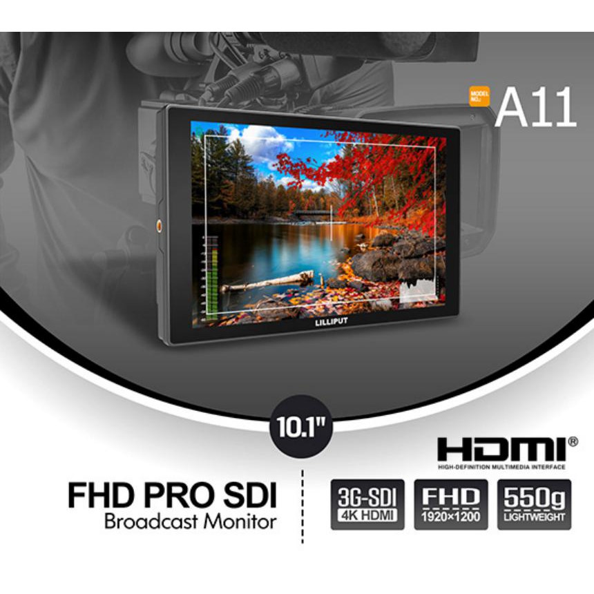 Monitor Lilliput A11 10.1 polegadas Full HD Hdmi Sdi Vga | Shopee Brasil