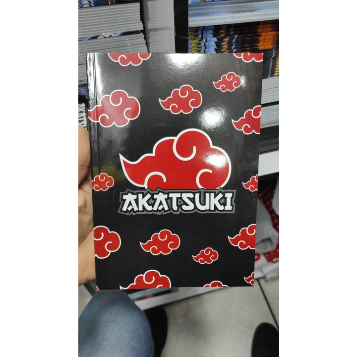 Livro/Caderno Especial - Clã Akatsuki Orochimaru, Sasoni, Konan, Kakuzu, Deidara com ilustrações e história do anime