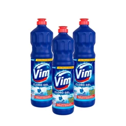 Kit 3 Desinfetantes Vim Multiuso Cloro Gel Original 700ml