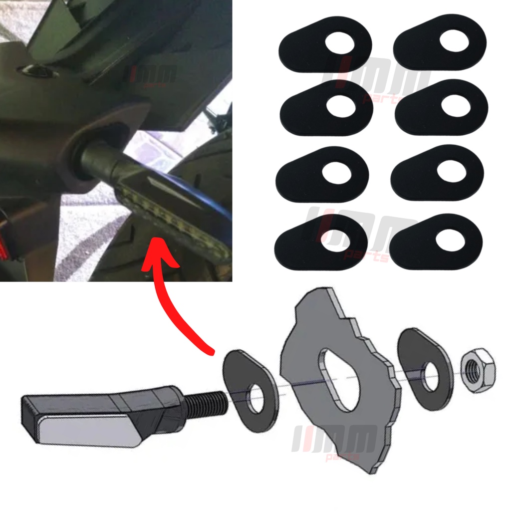 Adaptadores para setas esportivas Honda CBX 250 CB 250F Twister CB 300R Bucha em AÇO para Fixação e acabamento Pisca / seta de LED CBX250 CB250F CB300R