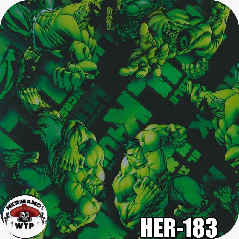 Película Pintura Hidrográfica Wtp 0,50x1 Hulk HER-183