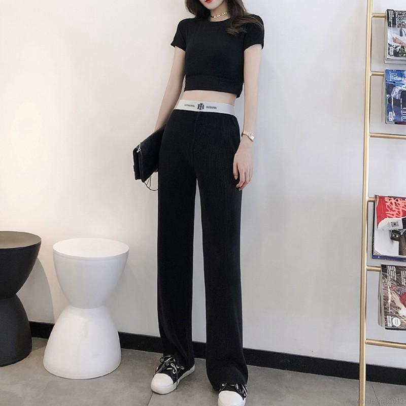 calça larga esportiva feminina