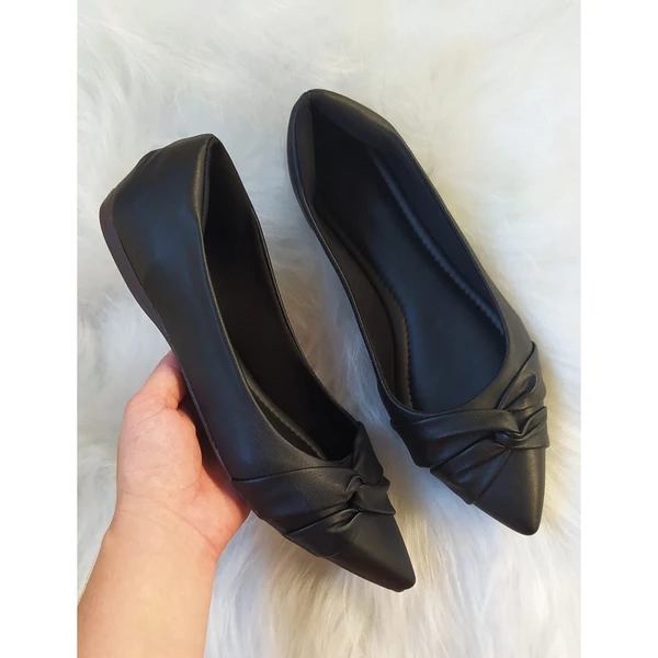 Sapatilha Feminino Bico Fino Napa Nó Lateral Maitê Love Shoes 34 Ao 40
