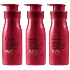 3 X Creme Hidratante Nutritivo Corporal Tododia 400mL Natura