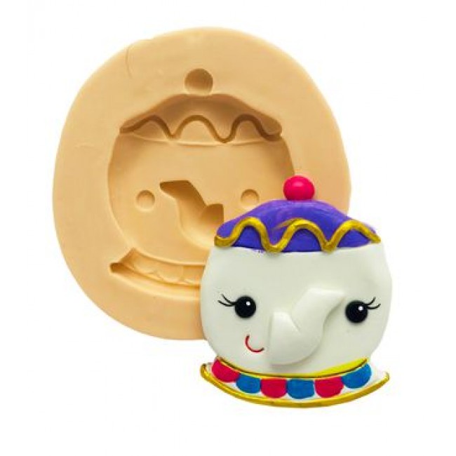 Molde de Silicone a Bela e a Fera - Bule