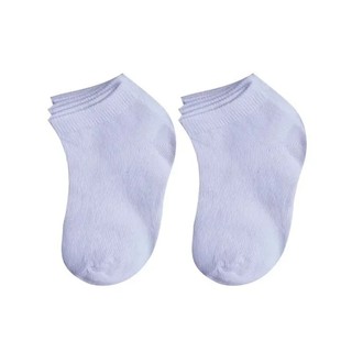 kit com 6 pares de meias branca unissex infantil juvenil