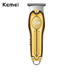 Aparador Profissional Kemei De Máquina De Corte De Cabelo Masculino/Recarregável/Barbeiro/Sem Fio Com 0mm