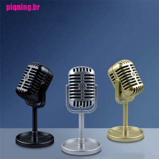 Flbr Microfone Universal Clássico Retro Com Microfone Vocal Estilo Vintage