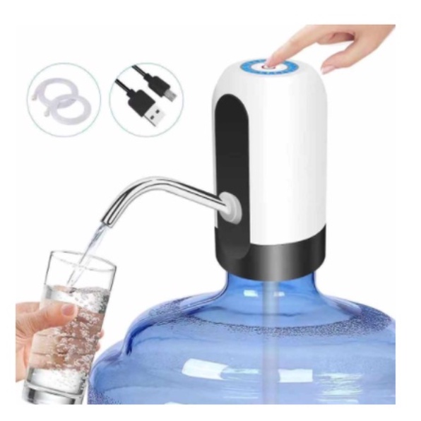 Bomba Elétrica Universal com Carregamento USB para Galão Garrafão de Água