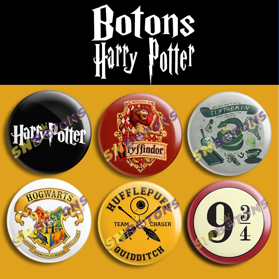 Até 15  Botons Bottons Serie Harry Potter - HOGWARTS CORNIVAL GRIFINORIA SONSERINA LUFA LUFA