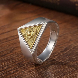 Código De Prata s925 Anel De Casal Deus Da Guarda Olho De Horus Aberto Presente De Natal Masculino Cute Artesanato anel masculino homens acessórios de moda coreanos anel feminino de casal vintage 925 anéis