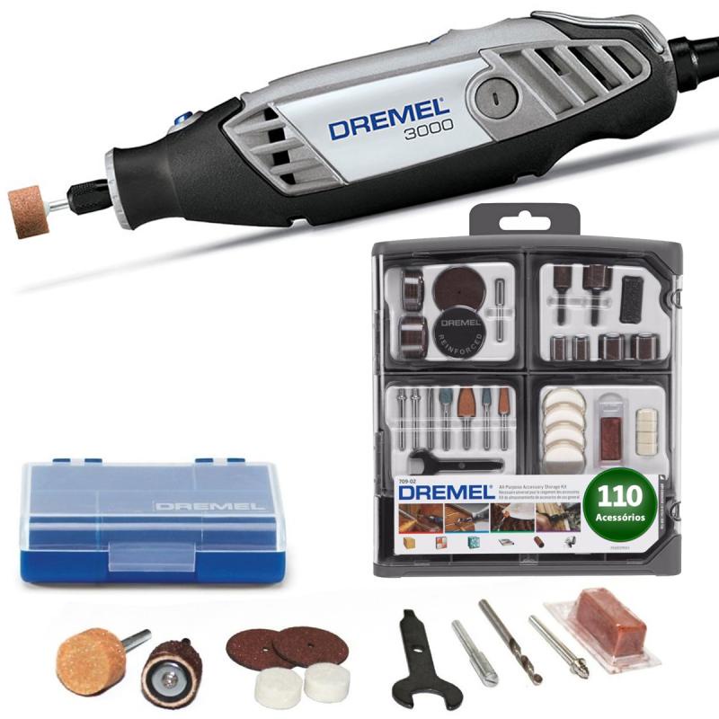 Retífica Dremel Série 3000 com Kit 120 Acessórios DREMEL - Home & Living