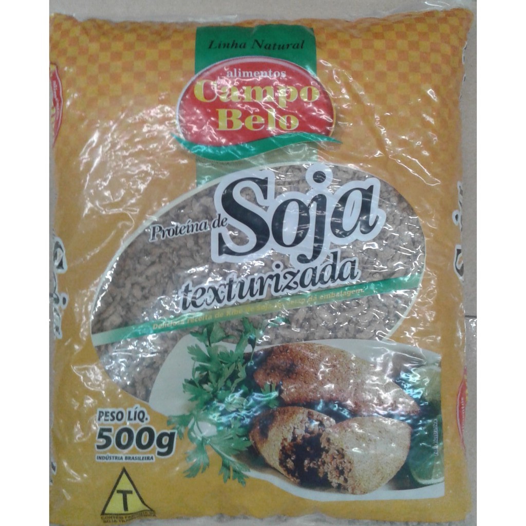 Proteina soja texturizada escura Campo Belo 500g