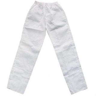 Calça Brim Branco Elástico Uniforme em Oferta na Shopee