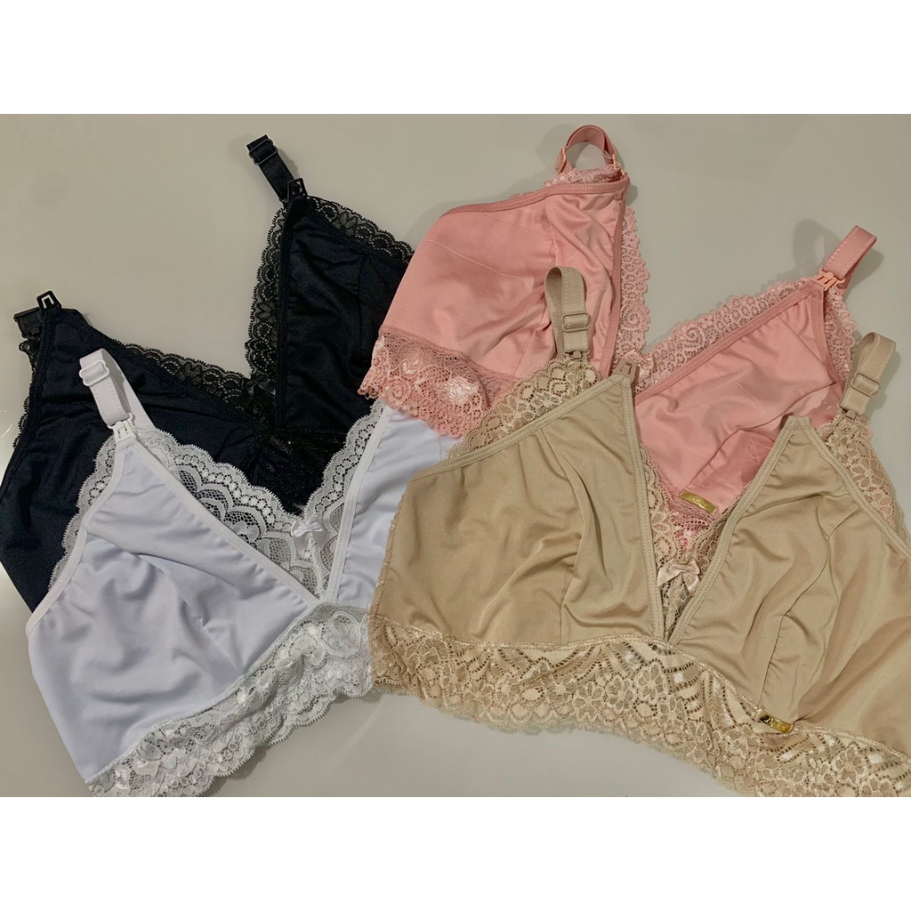 KIT 3 Sutiã Amamentação Renda PLUS SIZE Gestante Soutien Gravida Sutian Conforto Sutiãs Amamentar em Oferta na Shopee