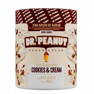 Pasta de amendoim Cookies & Cream com Whey Protein 600g