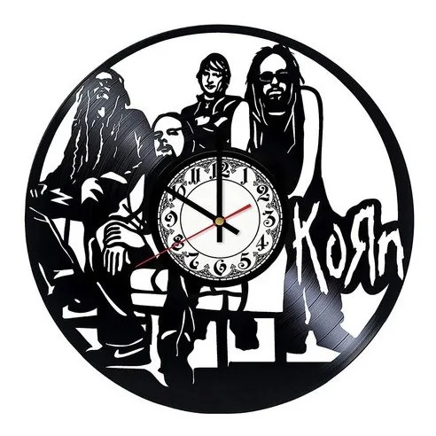 Banda Korn - Relógio Disco De Vinil Decoração