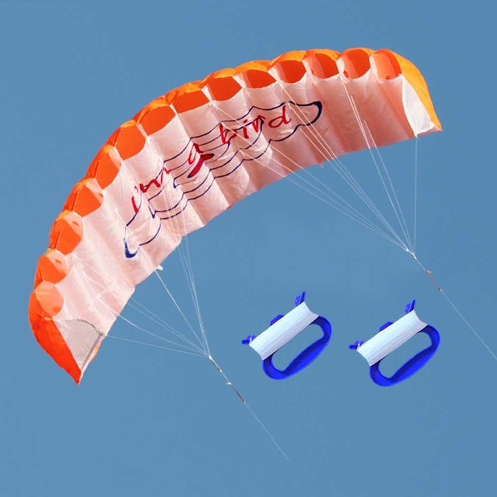 Details about   High Quality 2.5m Dual Line Parafoil Nylon Parachute Outdoor Sports Beach Kite 