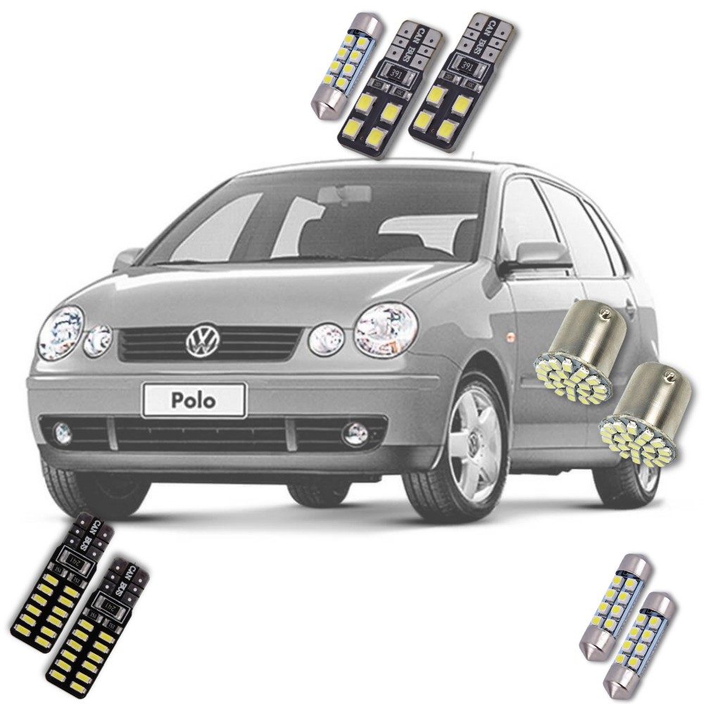 Led Farolete Teto Placa Ré Volkswagen Polo Hatch / Sedan 2002 a 2006