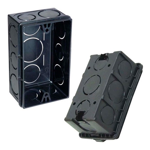 Caixa De Luz Embutir Parede 4x2 Preto - Kit C/ 15 Unidades em Oferta na Shopee