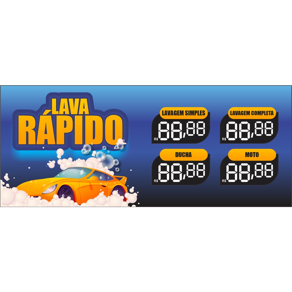 Faixa Lava Rápido - 120x50