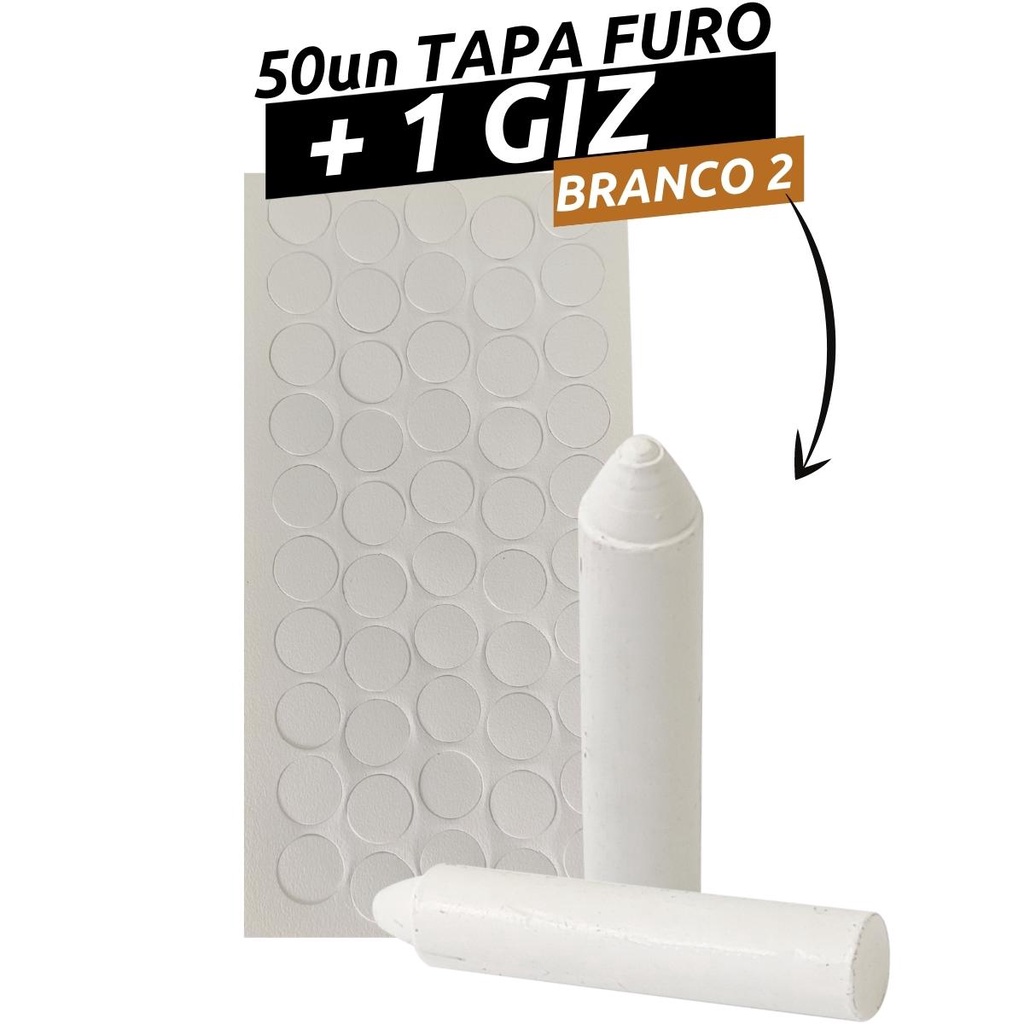 Kit Adesivo Tapa Furo Parafuso Em Moveis Marcenaria + Giz Pinta Risco Em Móveis em Oferta na Shopee