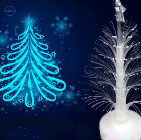 Árvore De Natal De Fibra Ótica Com Fibra Ótica Led Pintada Com Flash Para  Decoração De Natal | Shopee Brasil