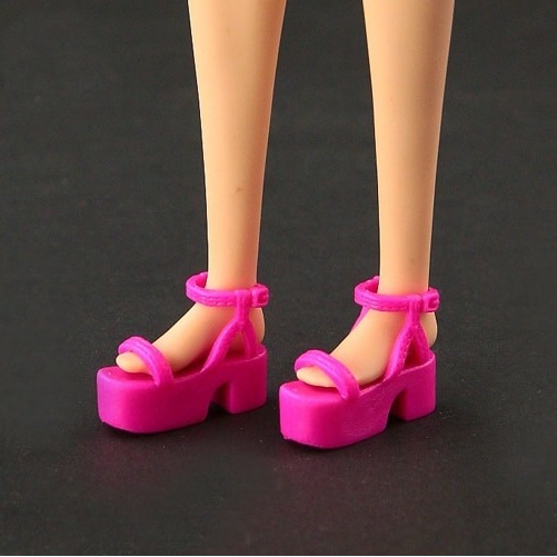 Sapato Para Boneca Blythe Pullip Pé Reto Plano Rasteirinha Sandália Sapatinho Plataforma Classic