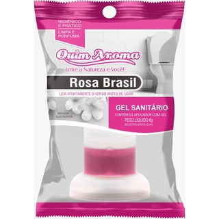 Kit 7 Gel Sanitario Fragrancia Rosas Brasil Quim Aroma